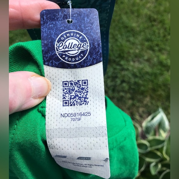 NWT. Notre Dame football T-shirt with printing on the back, front and sleeve. - Picture 6 of 8